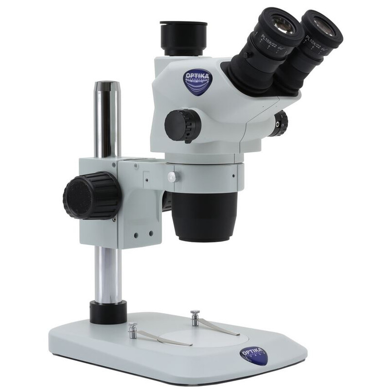 Optika Microscopio stereo zoom SZO-2, trino, 6,7-45x, Soporte de columna, sin iluminación