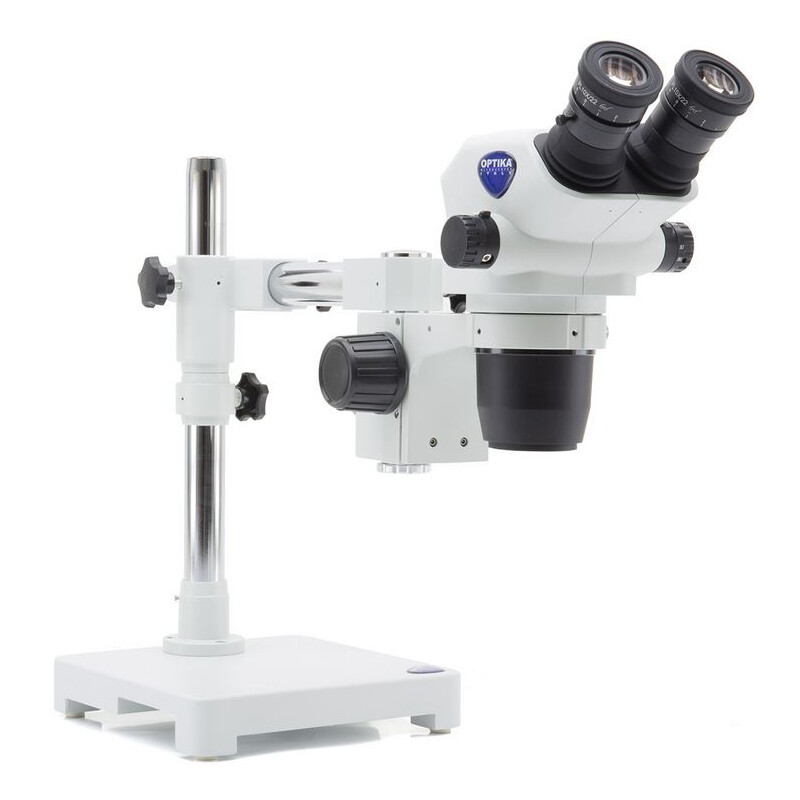 Optika Microscopio stereo zoom SZO-7 bino, 6,7-45x, en voladizo, AM Arms, sin Iluminación