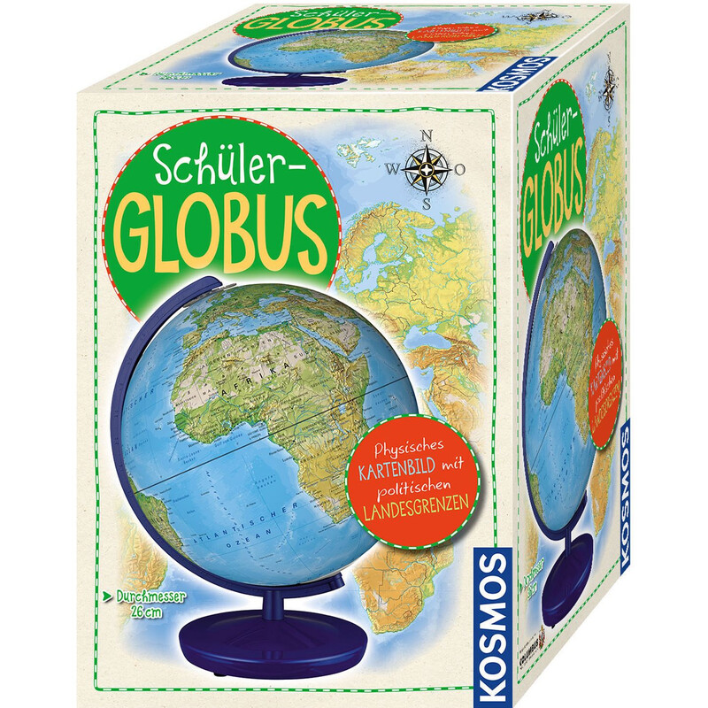 Kosmos Verlag Globo terráqueo infantil Schülerglobus physisch 26cm