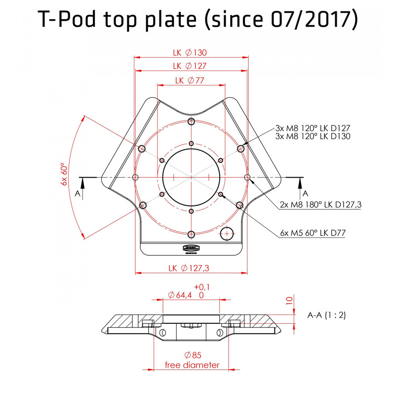 Avalon Trípode T-Pod 75-110cm