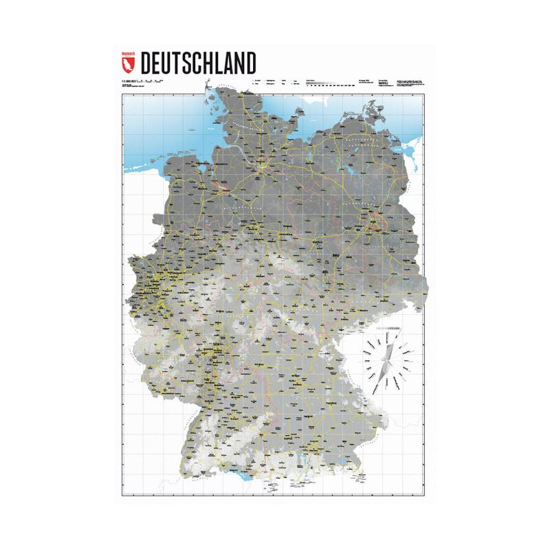 Marmota Maps Mapa Deutschlandkarte Map Grey