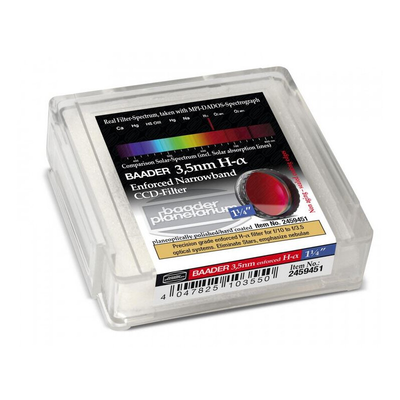 Baader Filtro CCD Ultra-Narrowband H-alpha de 3,5 nm y 1,25 pulgadas
