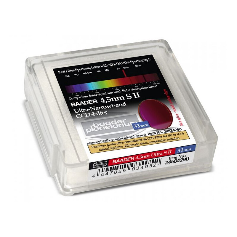 Baader Filtro CCD Ultra-Narrowband S II de 4,5 nm y 31 mm