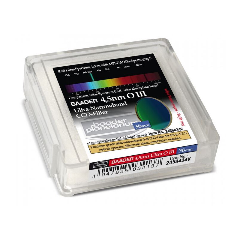 Baader Filtro CCD OIII Ultra-Narrowband de 4,5 nm y 36 mm