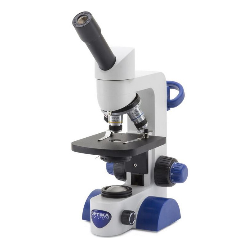 Optika Microscopio B-61, mono, 40-400x, LED, batería