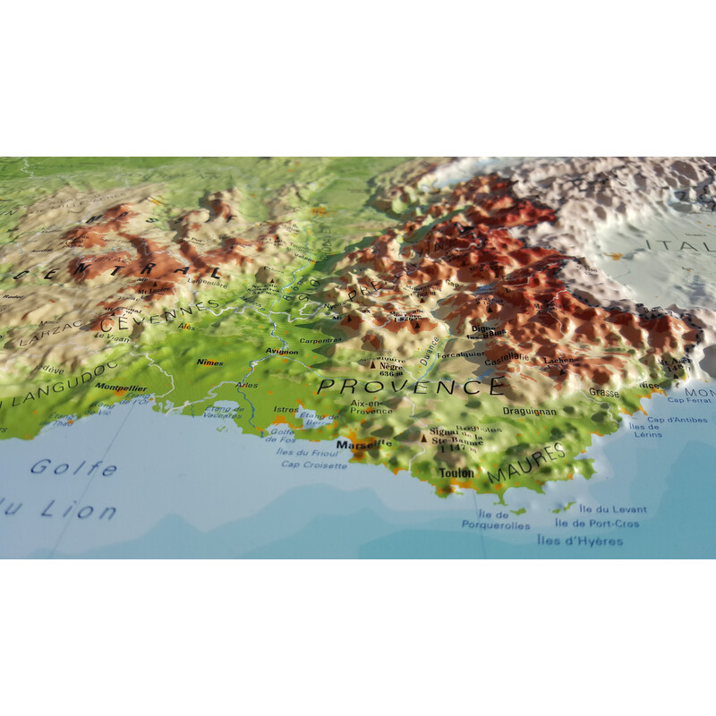 3Dmap Mapa La France Physique