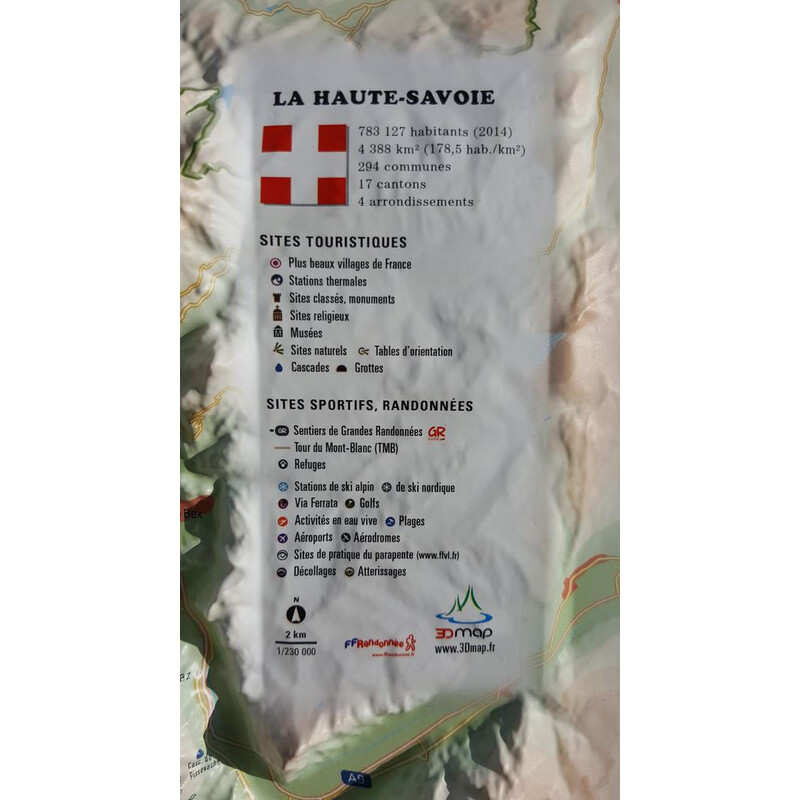 3Dmap Mapa regional La Haute Savoie