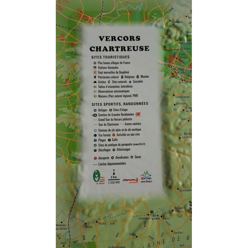 3Dmap Mapa regional Vercors-Chartreuse