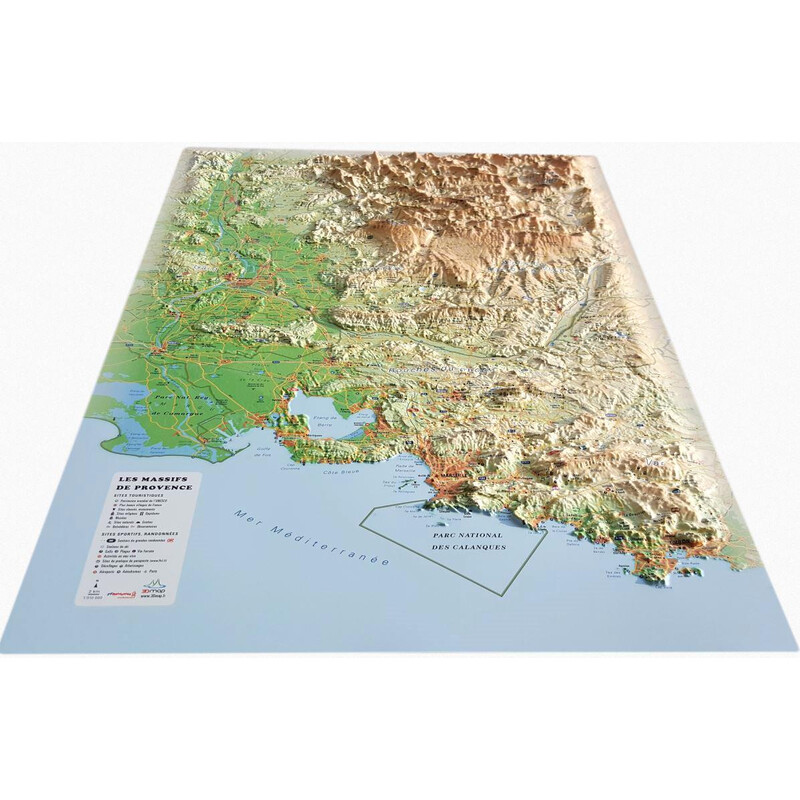 3Dmap Mapa regional Les Massifs de Provence