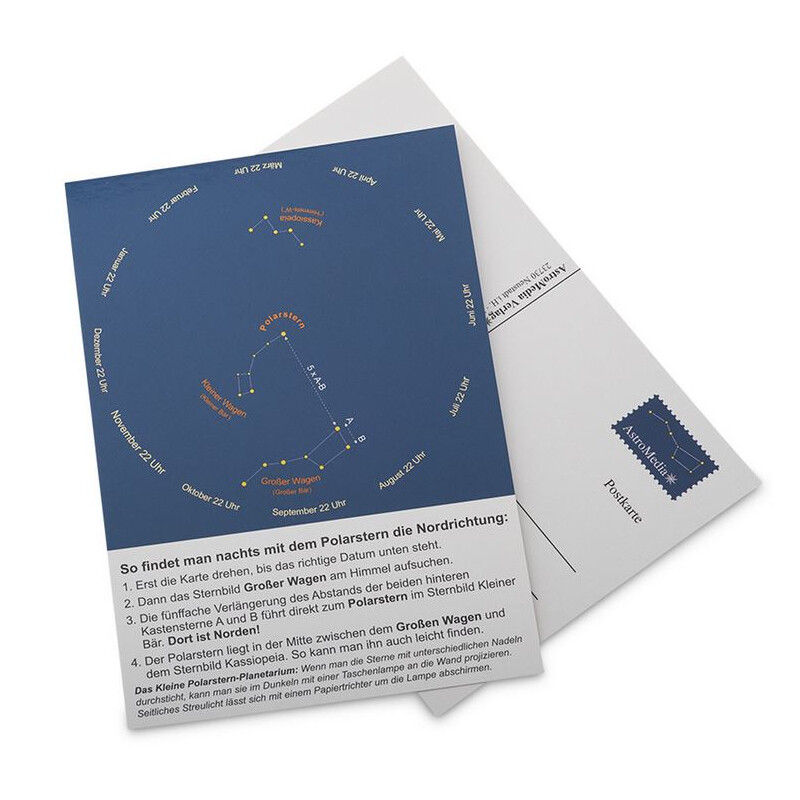 AstroMedia Mapa estelar Polarsternfinder Postkarte 10 Stück