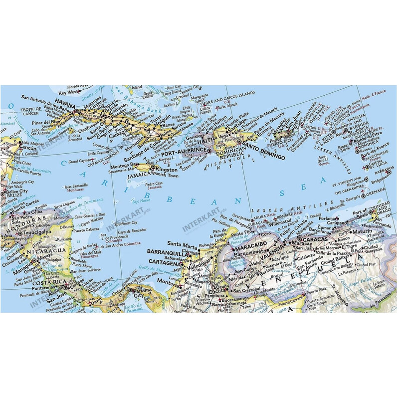 National Geographic Mapa de Norteamércia, político