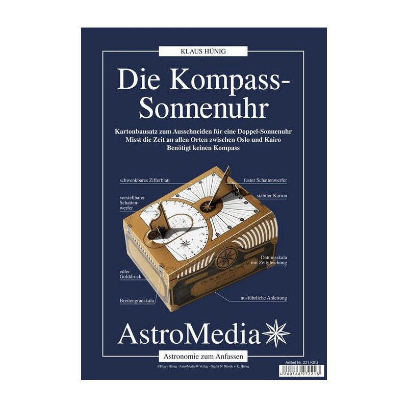 AstroMedia Kit Brújula - Reloj de sol