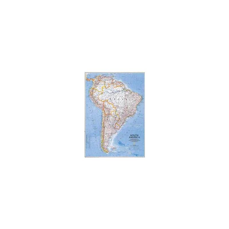 National Geographic Mapa de Sudamérica, político