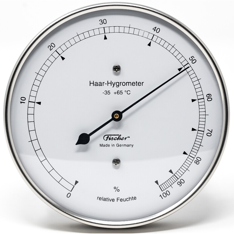 Fischer Estación meteorológica Higrómetro de cabello Acero noble