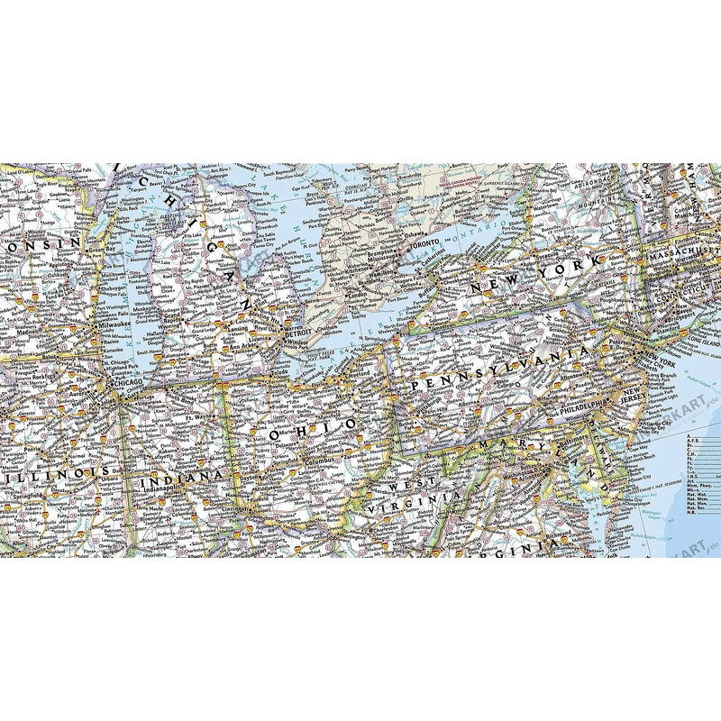 National Geographic Mapa de Estados Unidos, político (111 x 77 cm)