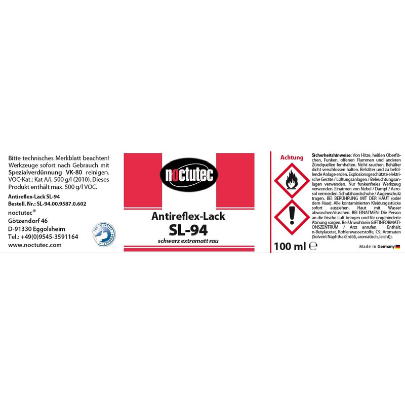 noctutec Laca Antireflex SL-94 rugosa 100 ml