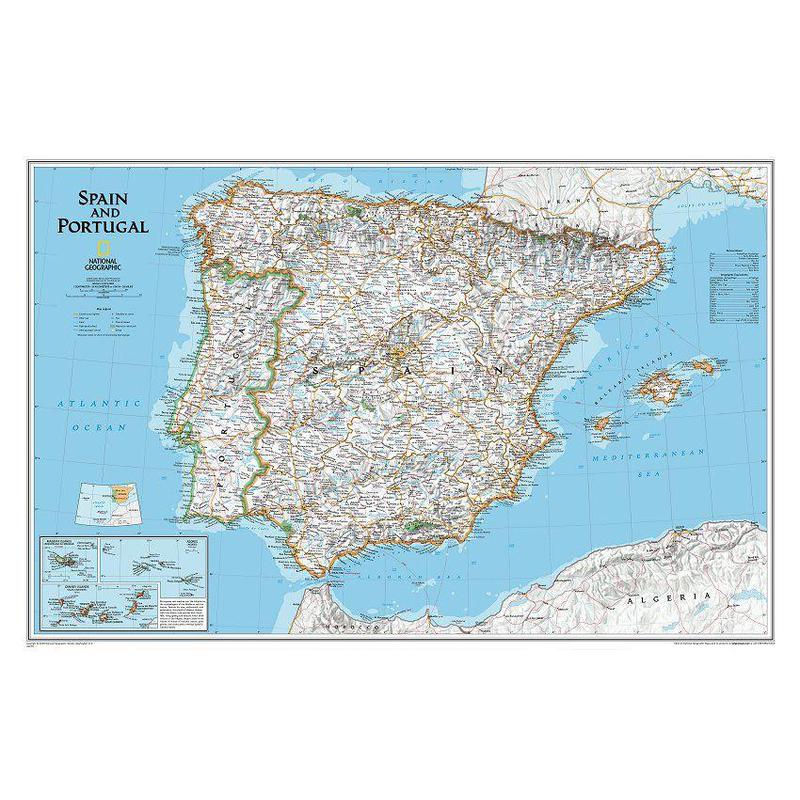 National Geographic Mapa España y Portugal