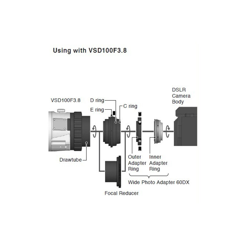 Vixen Adaptador para cámaras Adapter 60DX für Nikon