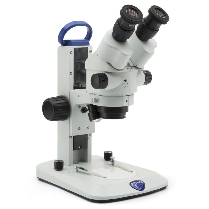 Optika Microscopio stereo SLX-2, Luz incidente y transmitida, Zoom, 7-45x, LED, binocular