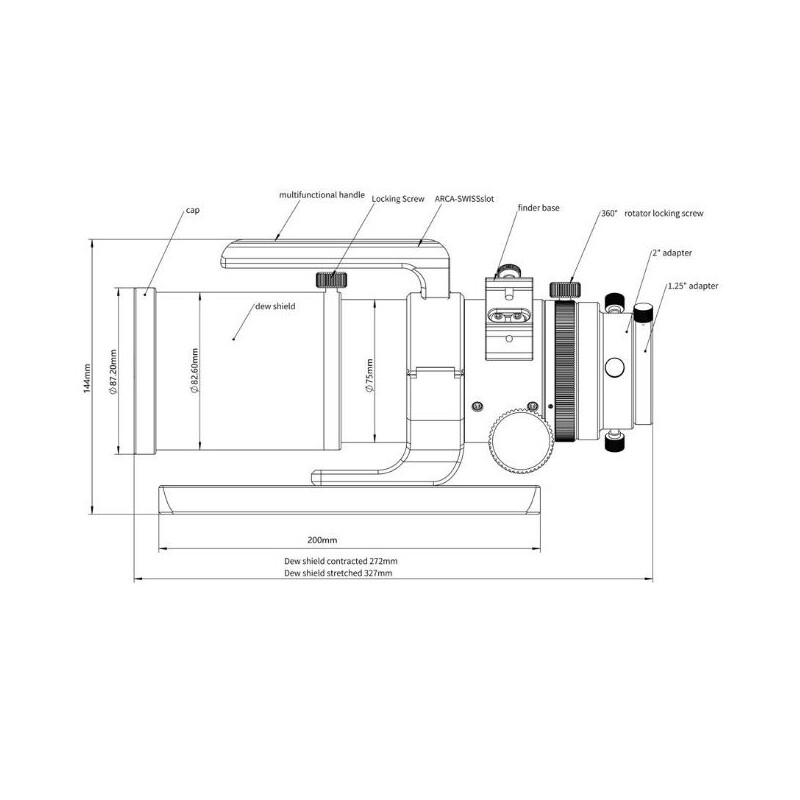 Sharpstar Refractor apocromático AP 61/270 EDPH III OTA