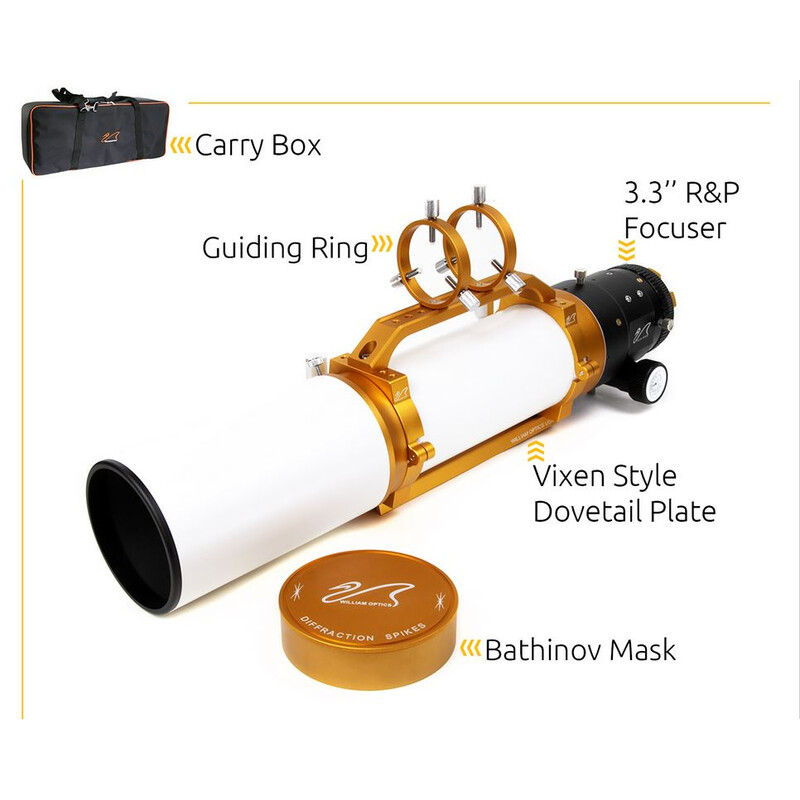 William Optics Refractor apocromático AP 102/703 Gran Turismo GT 102 OTA Set