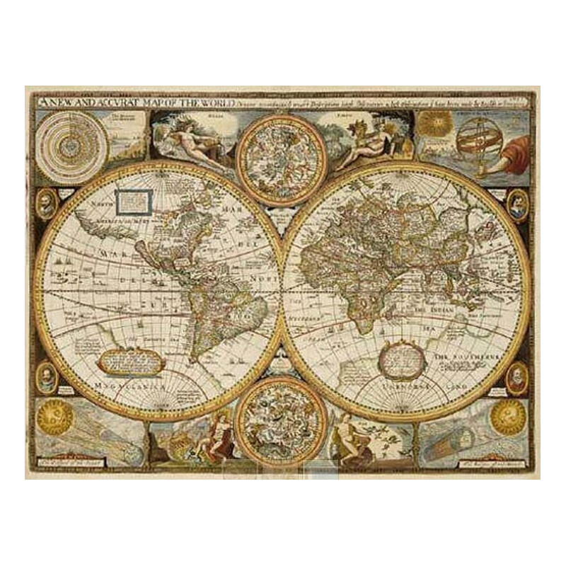 freytag & berndt Mapamundi Antiguo John Speed 1651 (91 x 69 cm)