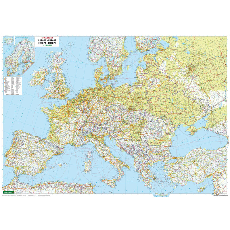 freytag & berndt Mapa continental Europa (95 x 66 cm)