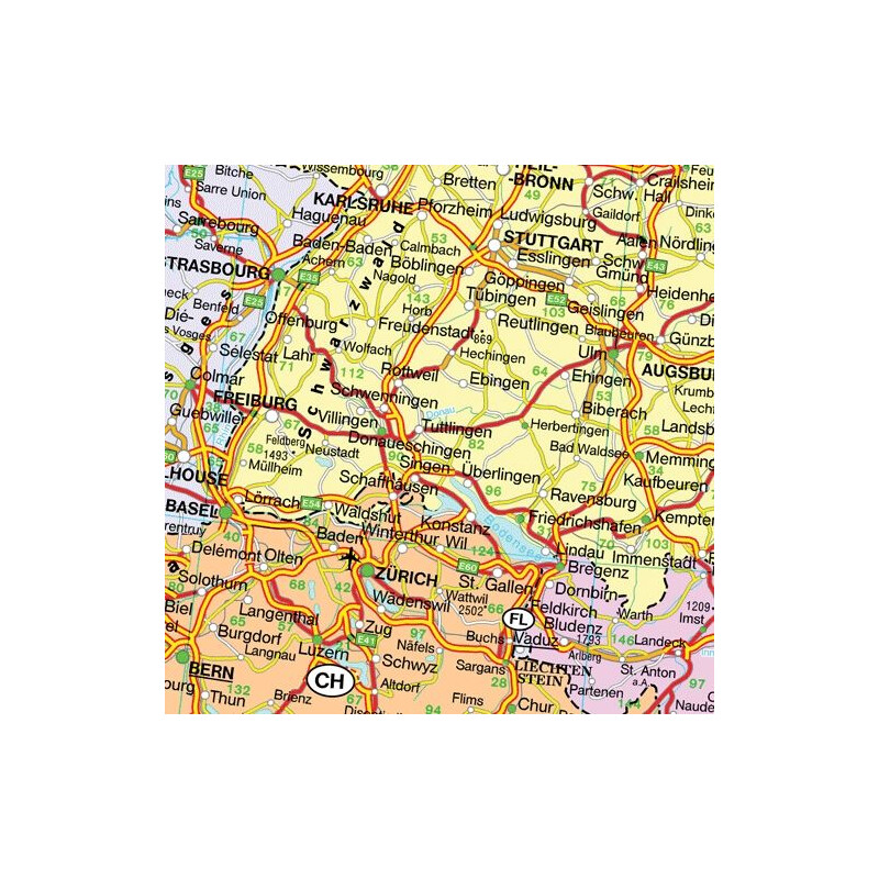 freytag & berndt Mapa continental Europa (127 x 90 cm)