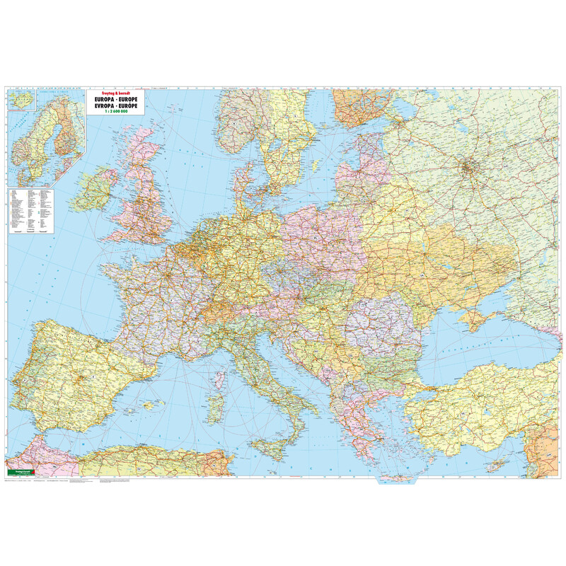 freytag & berndt Mapa continental Europa (172 x 123 cm)