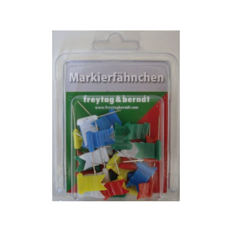 freytag & berndt Banderas de marcación ondeando en colores mezclados 30 unidades