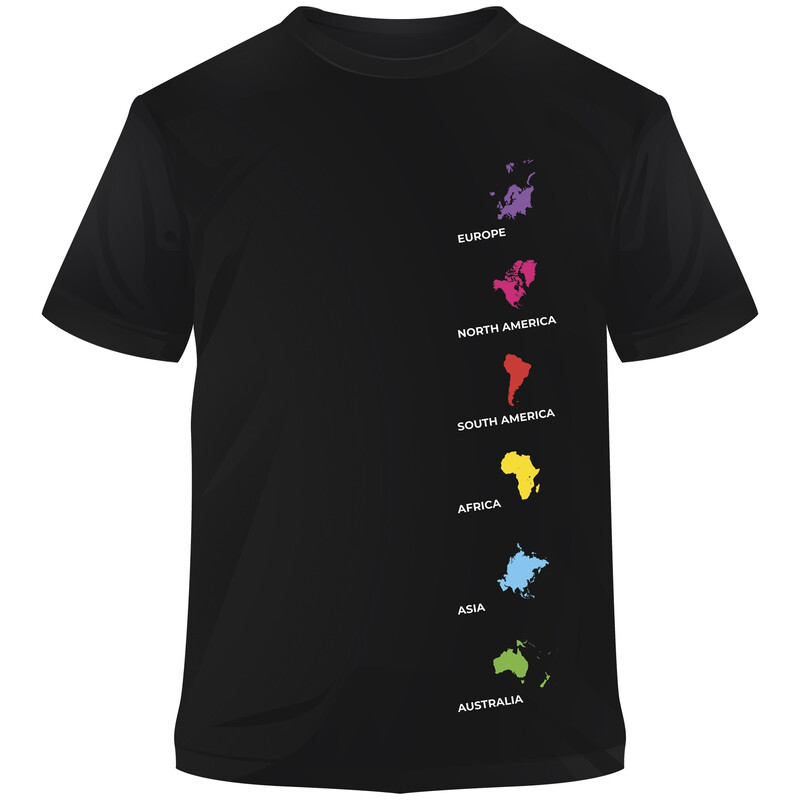 Stiefel T-Shirt Continentes del mundo M