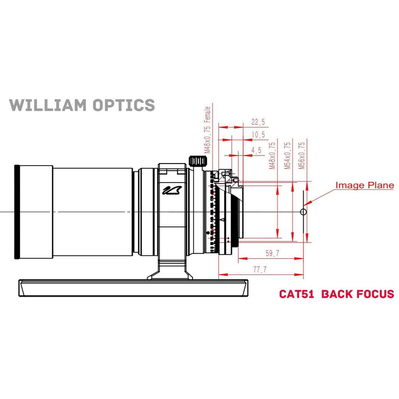 William Optics Refractor apocromático AP 51/250 RedCat 51V2  OTA