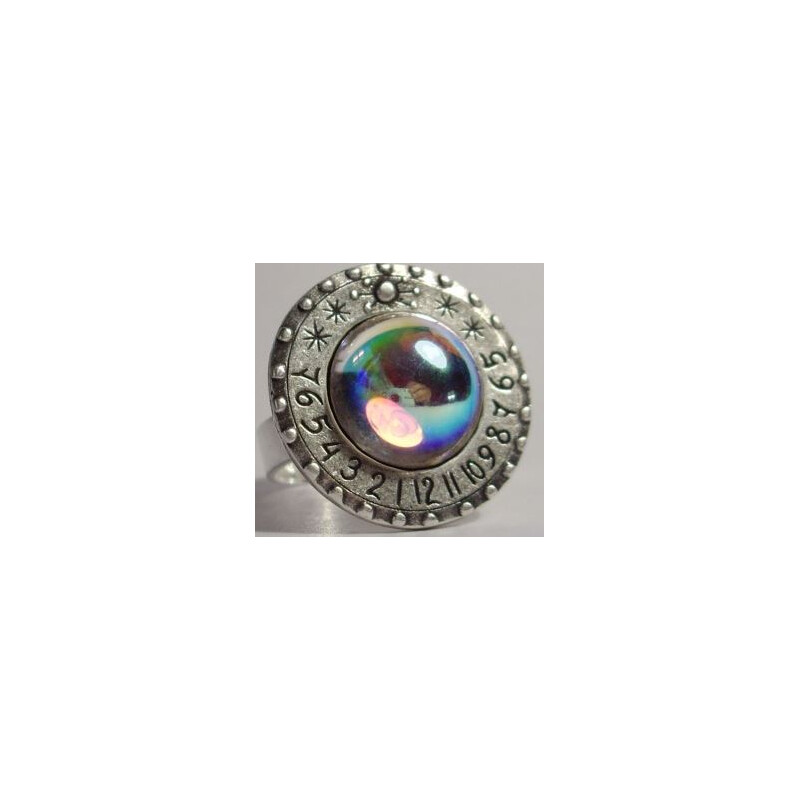 Ragalaxys Anillo con reloj solar Saturno Irisado