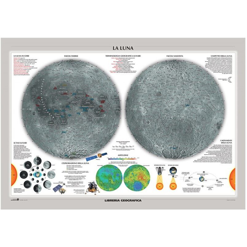 Libreria Geografica Póster Marte/ Luna