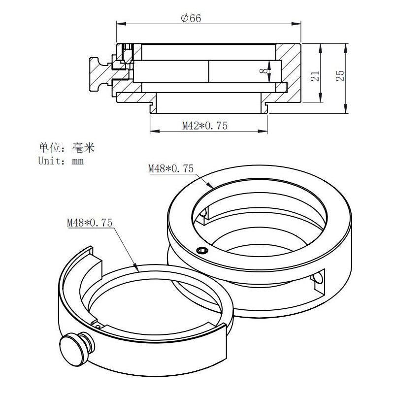 ZWO Contenedor de filtros de 2"