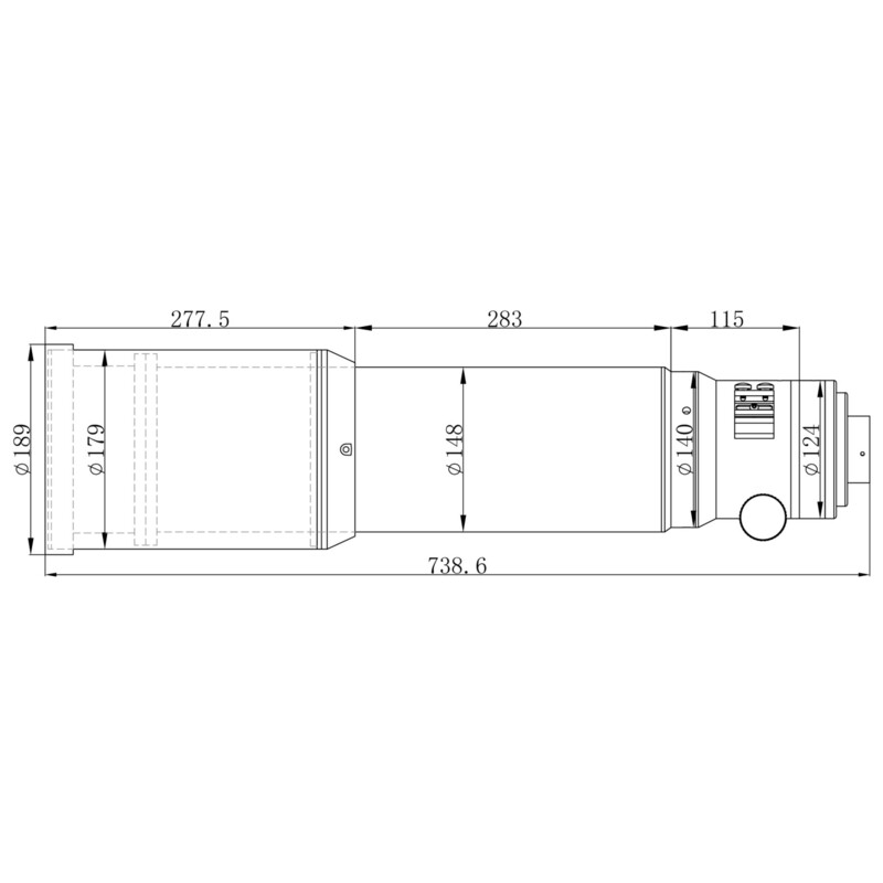 Omegon Refractor apocromático Pro APO AP 140/672 Triplet OTA