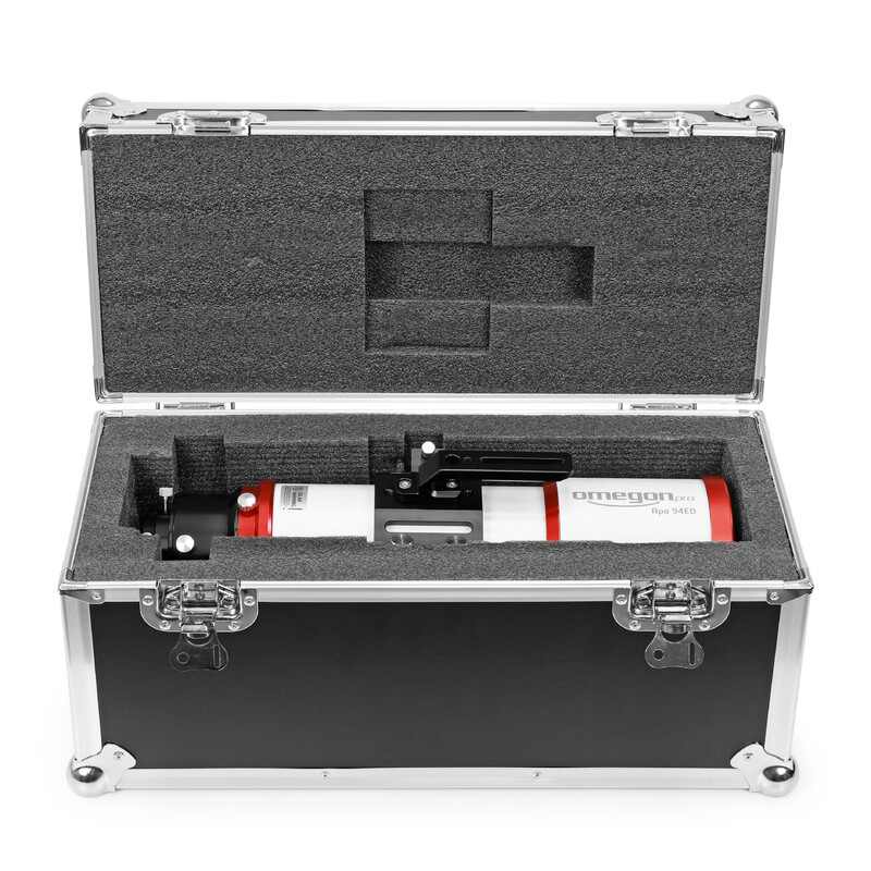 Omegon Refractor apocromático Pro APO AP 94/517 Triplet ED OTA + protocolo de prueba