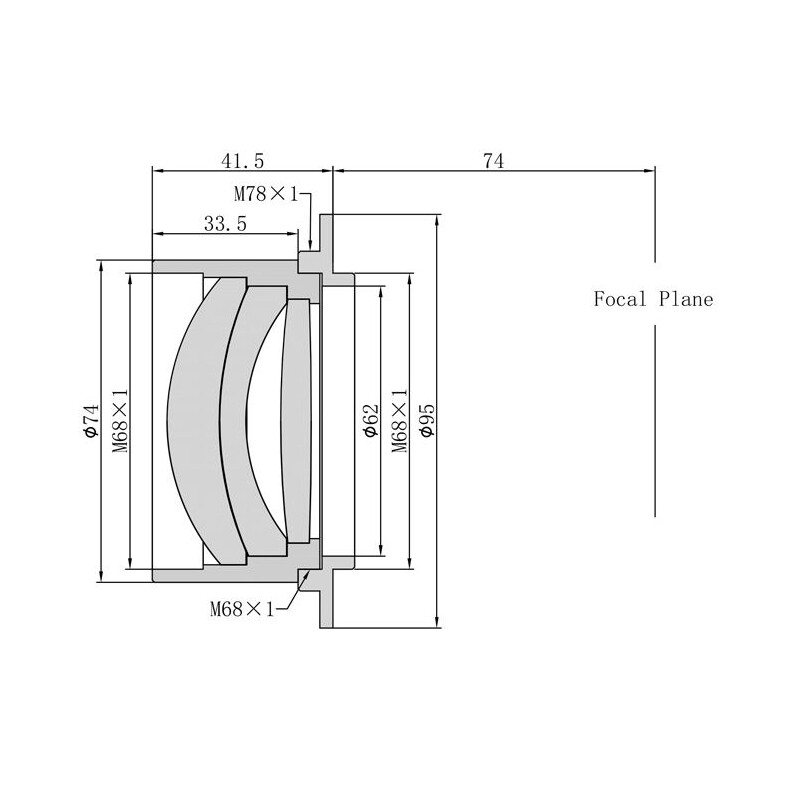 Omegon Reductor Pro de 2,5" 0,8x de fotograma completo para RC