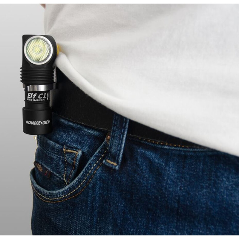 Armytek Linterna de bolsillo/Linterna frontal Elf C1 (luz cálida)