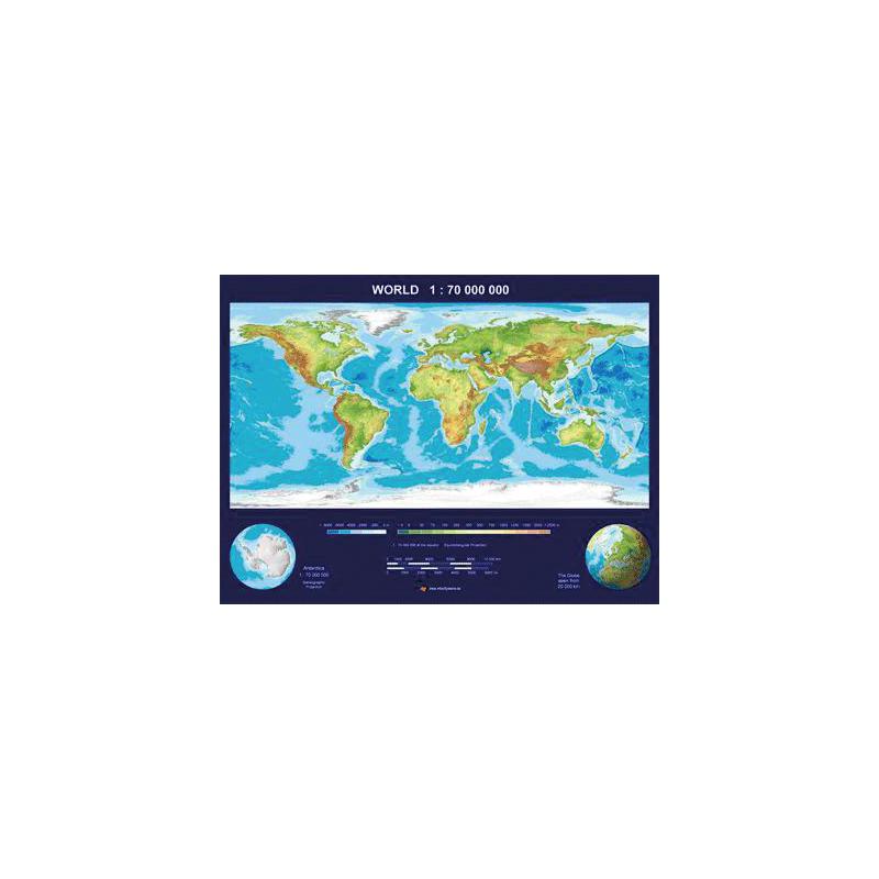 MBM Systems Mapamundi Mapa del mundo, tridimensional real