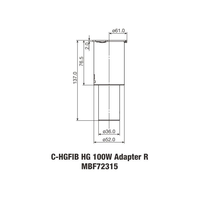Nikon C-HGFIB HG 100W Adaptador de fibra óptica ADP