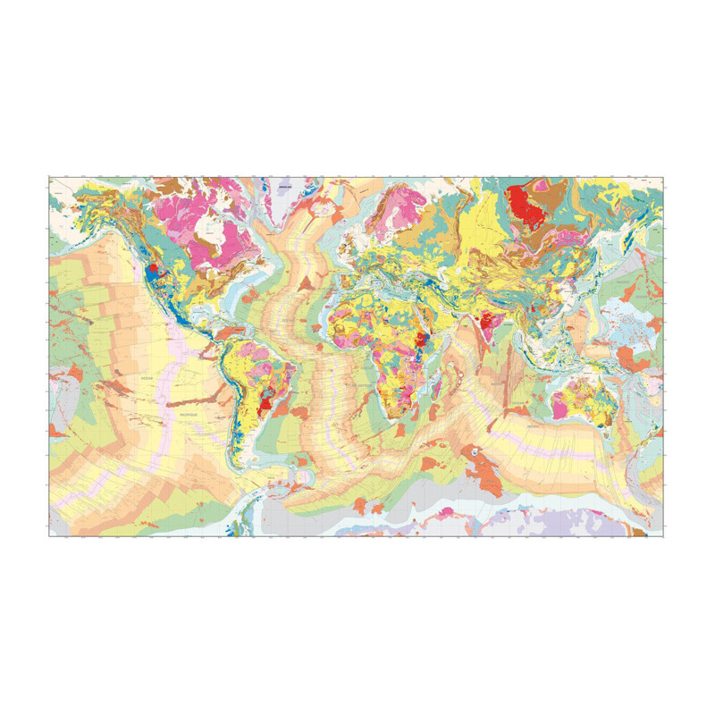 UKGE Mapamundi Geological Map of the World 118cm x 98cm