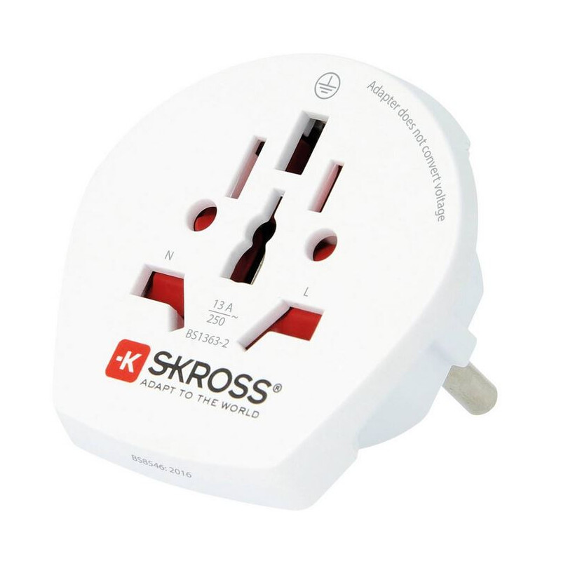 Skross Fuente energética Adaptador de viaje World to Europe