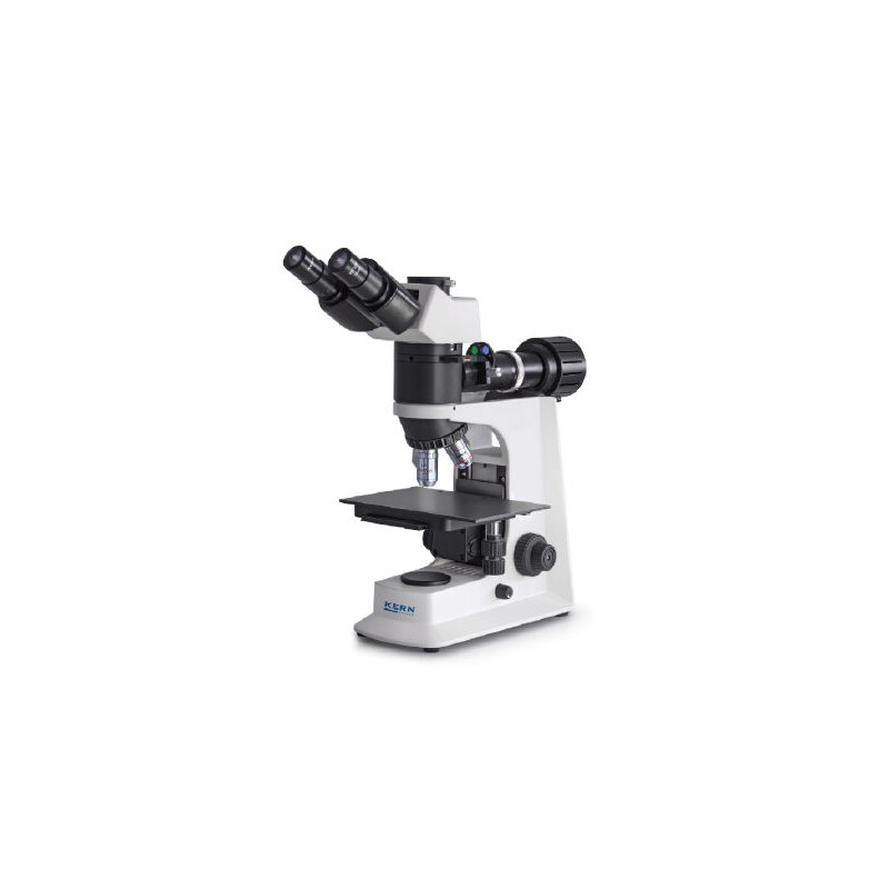 Kern Microscopio OKM 173, MET, POL, trino, Inf, planachro, 50x-400x, Luz reflejada, HAL, 30W