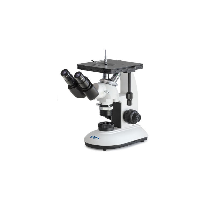 Kern Microscopio invertido OLF 162,  invers, MET, bino, DIN planchrom,100x-400x, Auflicht, LED, 3W