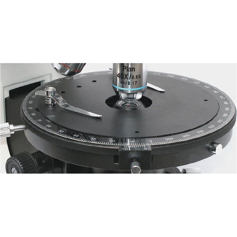 Kern Microscopio OPN 184, POL, trino, Inf plan, 40x-400x, Luz reflejada, HAL, 100W