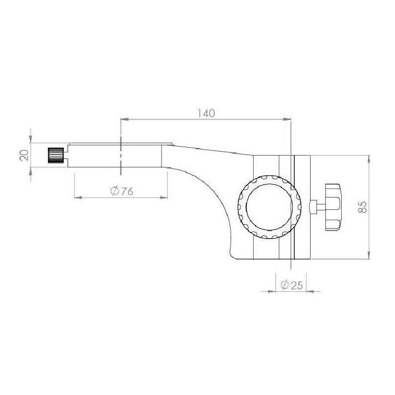 Kern Microscopio stereo zoom OZM 913, trino, 7x-45x, HSWF 10x23 mm, Trípodes, Un brazo (515 mm x 614 mm) con tablero, Iluminador anular LED 4,5 W