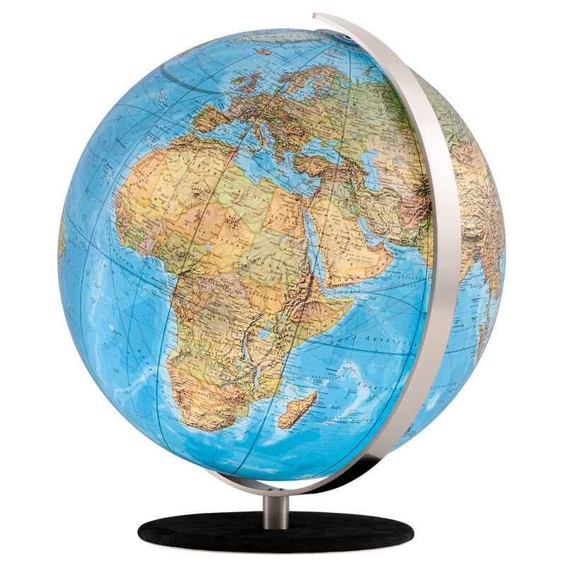 Columbus Globo terráqueo Duo 30cm OID cuero base nobuk negro