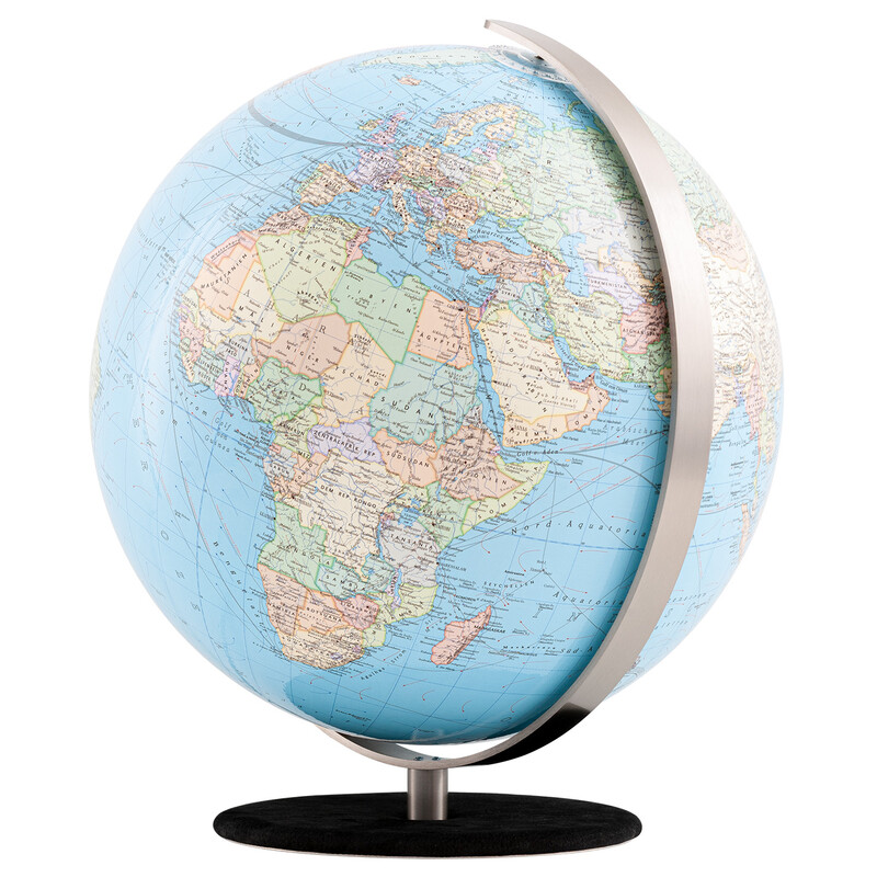 Columbus Globo terráqueo Duo 30cm OID cuero base nobuk negro