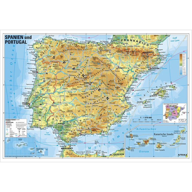 Stiefel Mapa España y Portugal